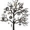 Halloween Christmas Tree Ornaments Set, 70-Piece Black & White Gothic Ornaments